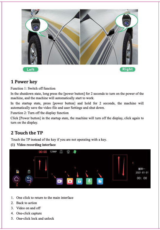 Dash cam User manual page 02